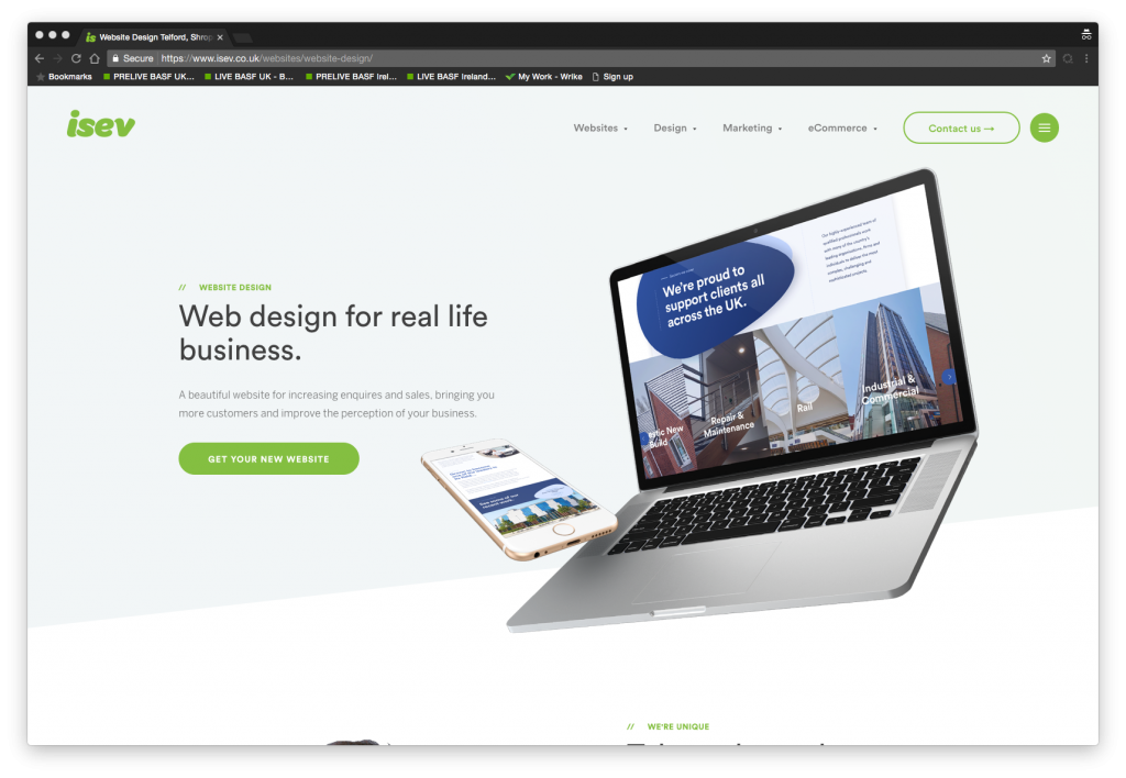 styled website content page