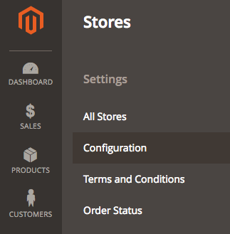 stores configuration menu magento2 backend